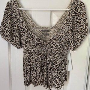 Urban Outfitters Cheetah Print Top